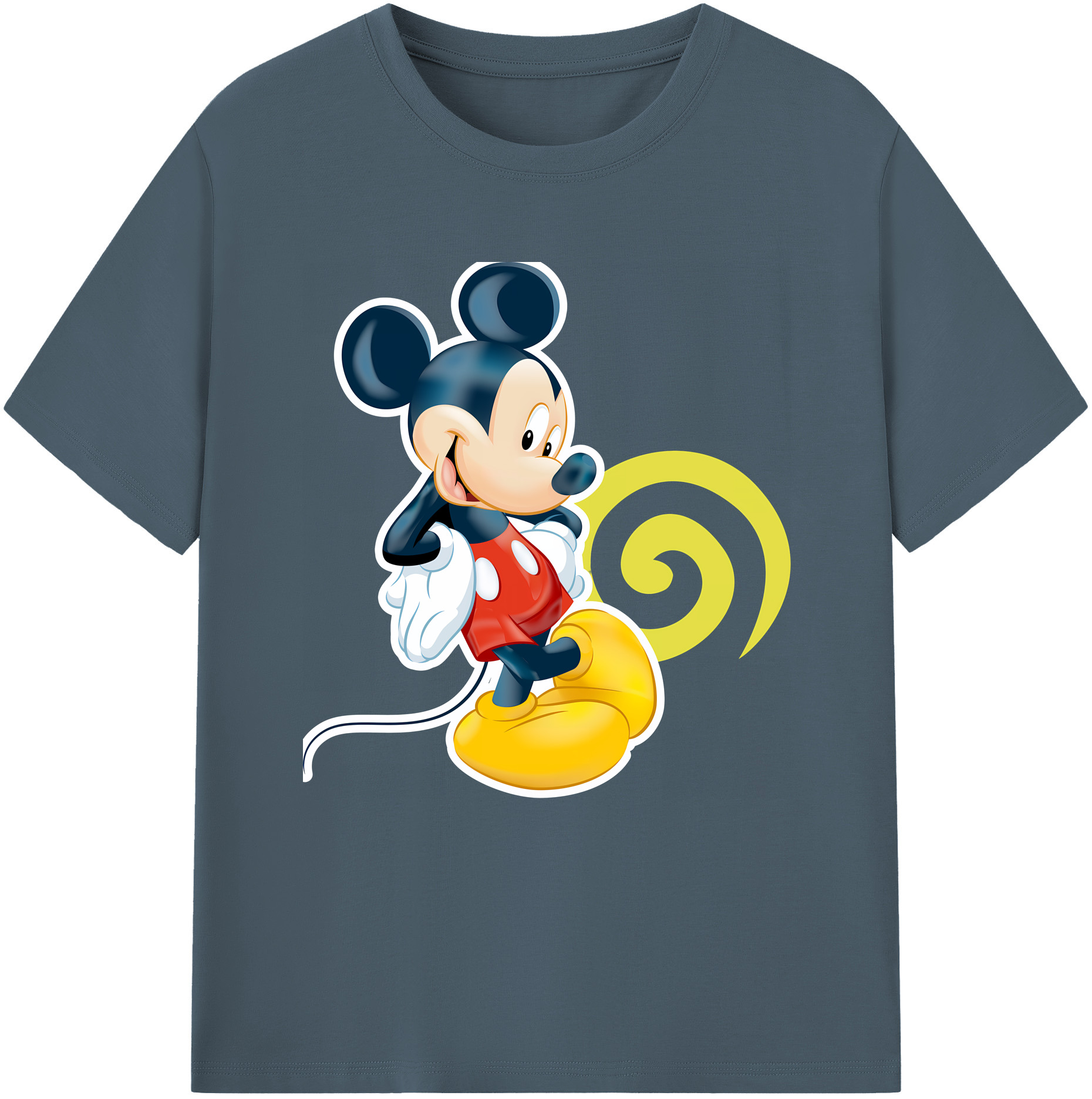 （画像用） ミッキーマウス Mickey Mouse 綿100％半袖Tシャツ（フロントプリント）